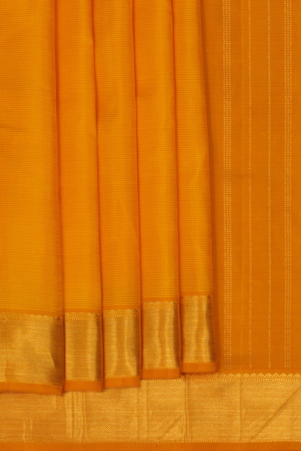 Image of Arani Silk Kattam Yellow Saree